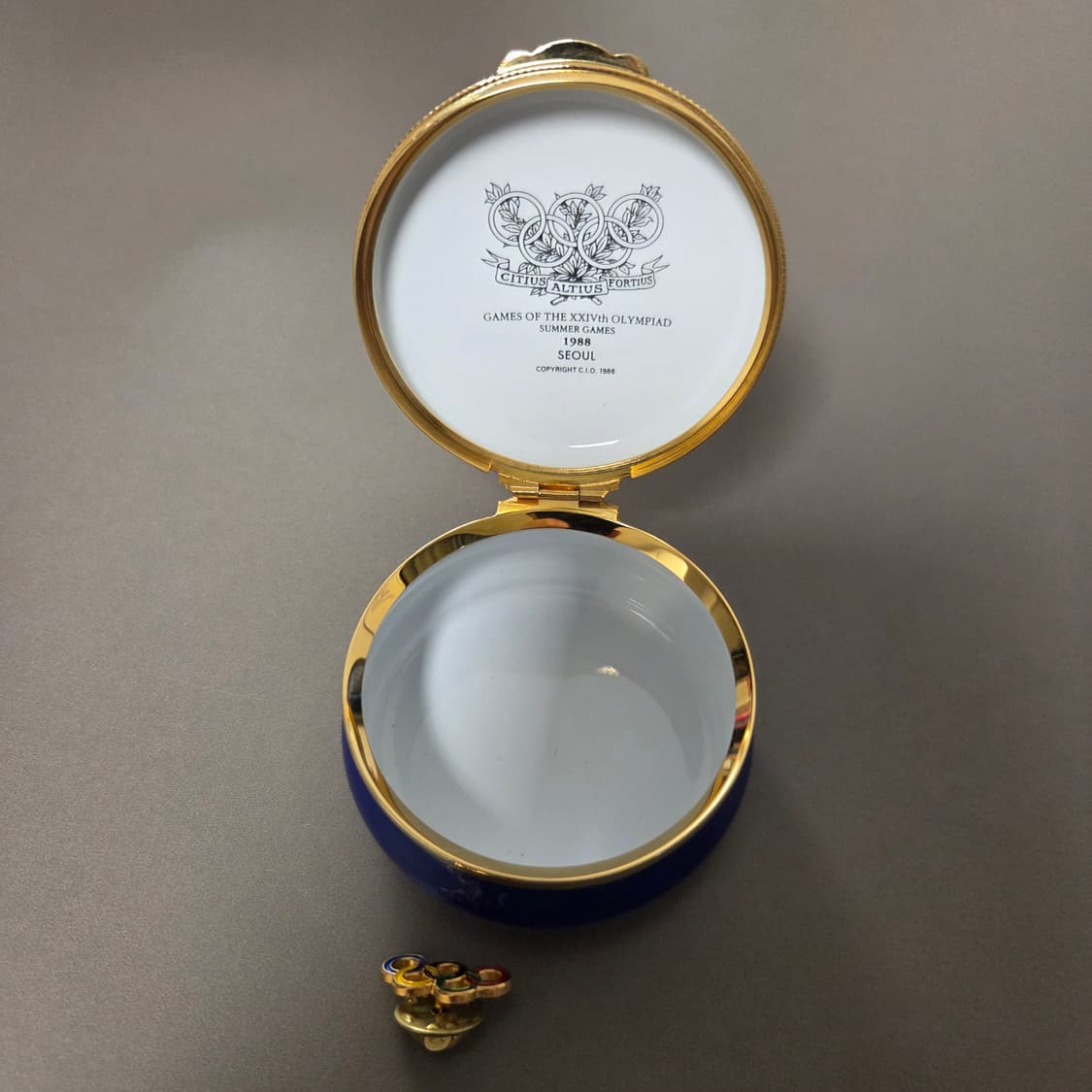88 서울 올림픽 영국제 에나멜 보석함, 브로치 상품이미지3