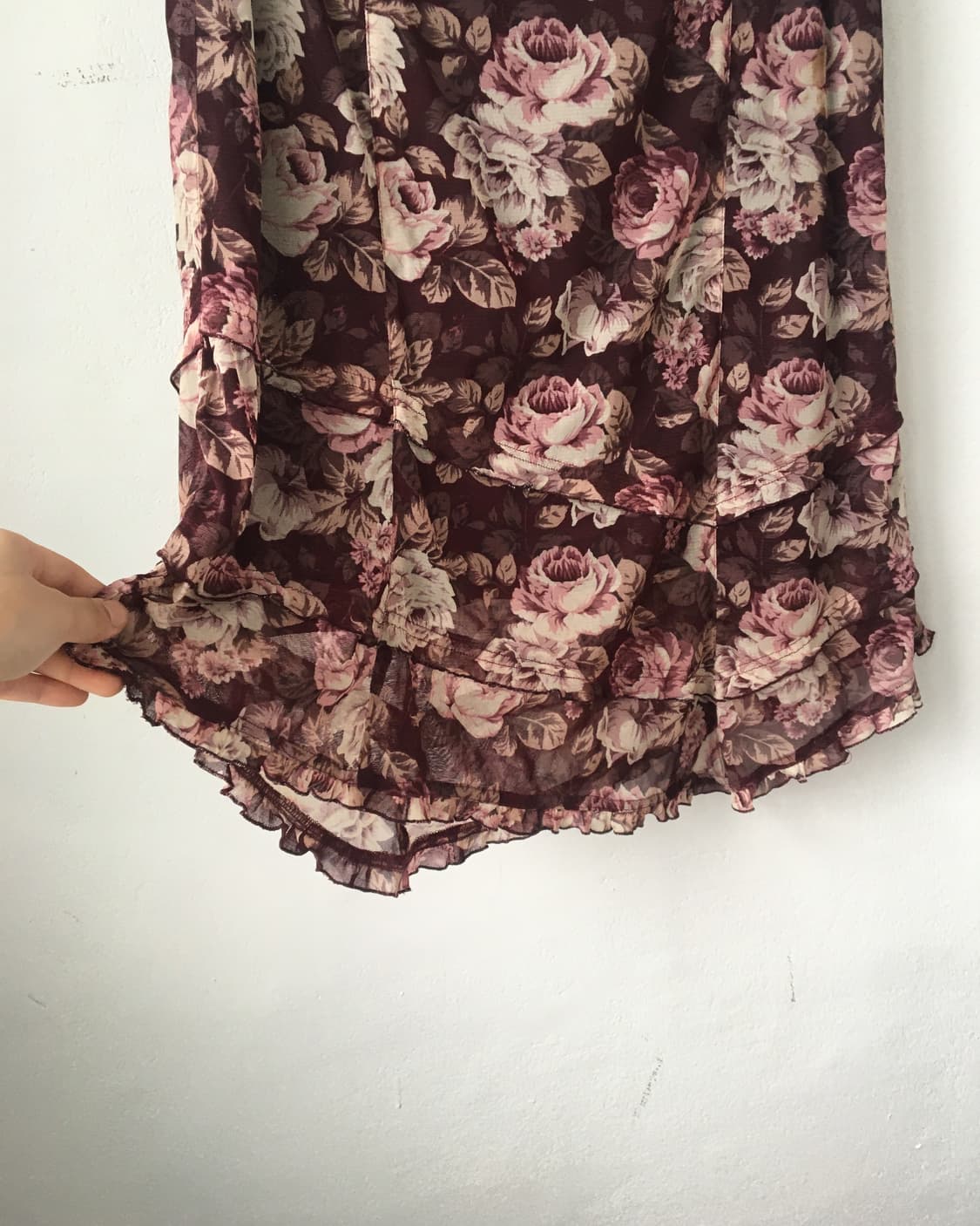 Flower pattern unbalanced skirt 상품이미지2