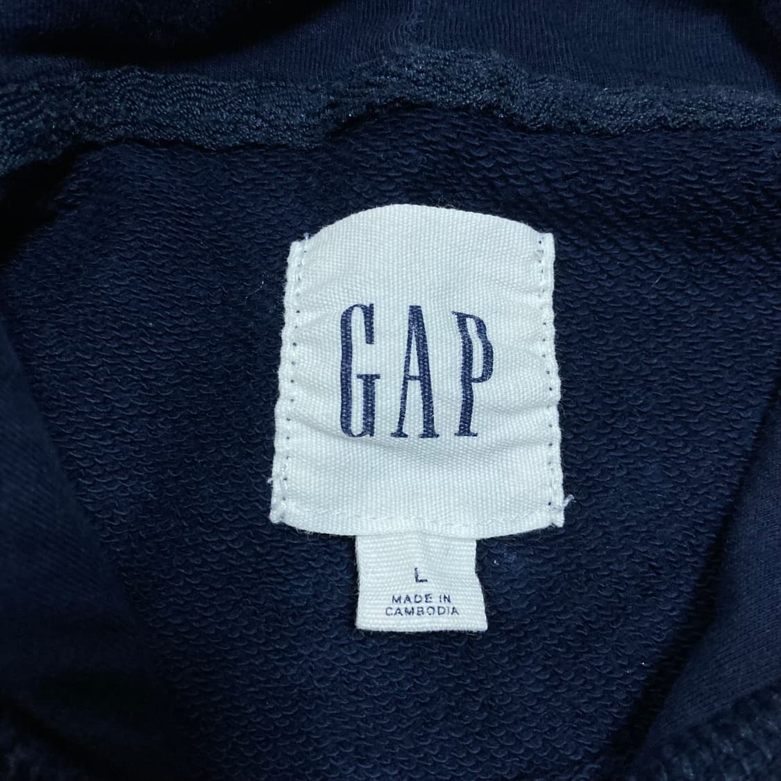 GAP 스펠아웃 빅로고 네이비 후드티 상품이미지3