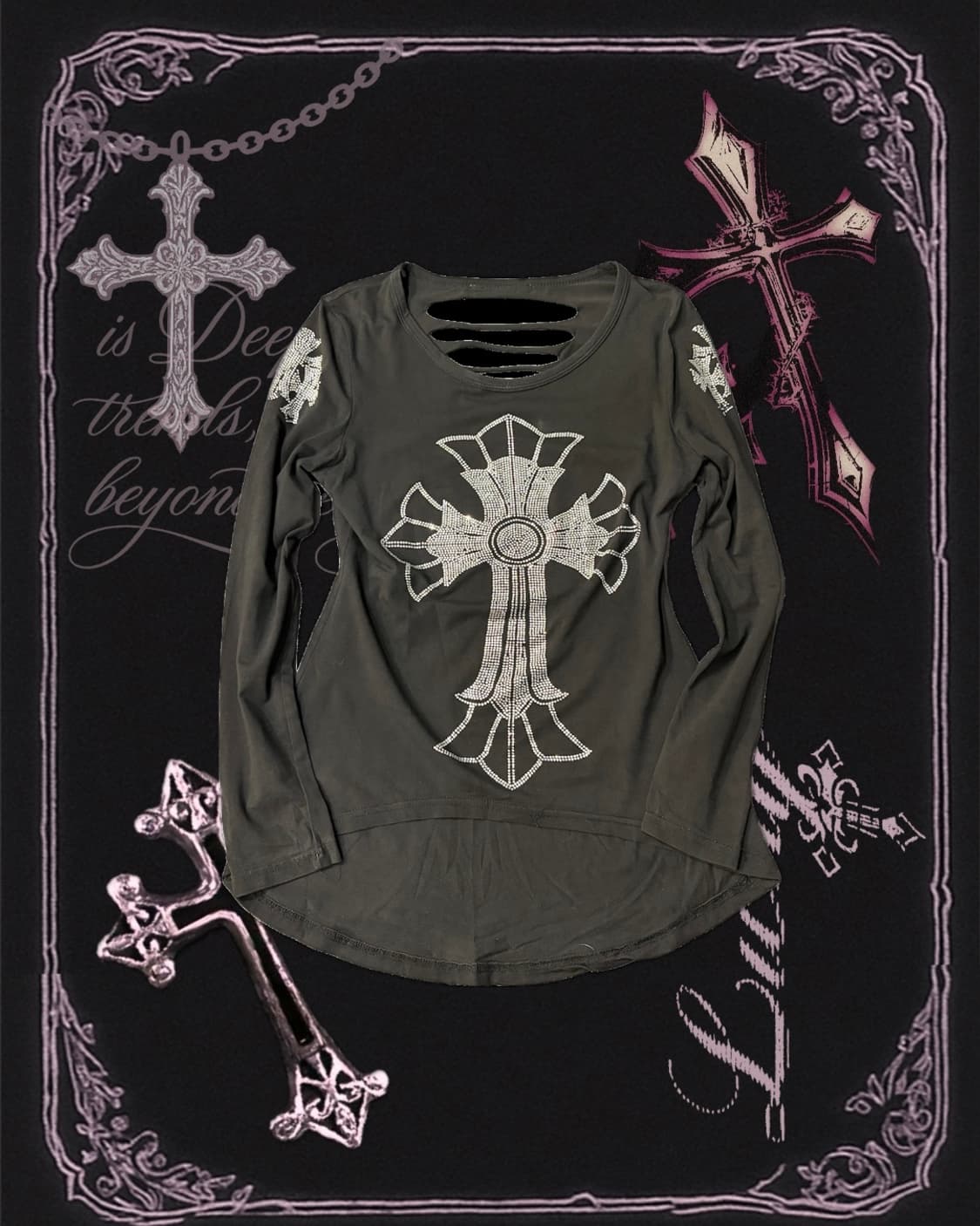 Gothic cubic cross back damage sleeve 상품이미지4