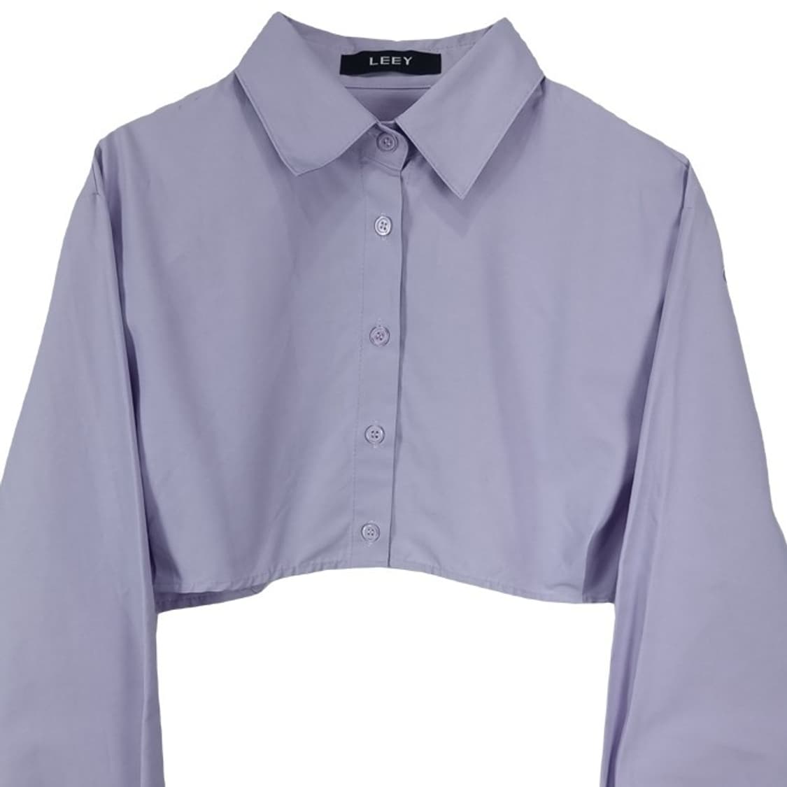 [엘이이와이] 백 슬릿 크롭 셔츠 블라우스 M19013 상품이미지4