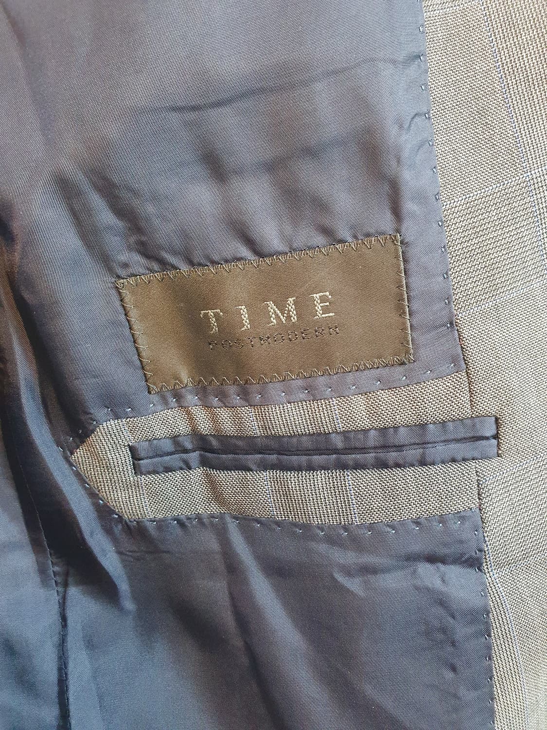 TIME 그레이 체크 남성 자켓 상품이미지5