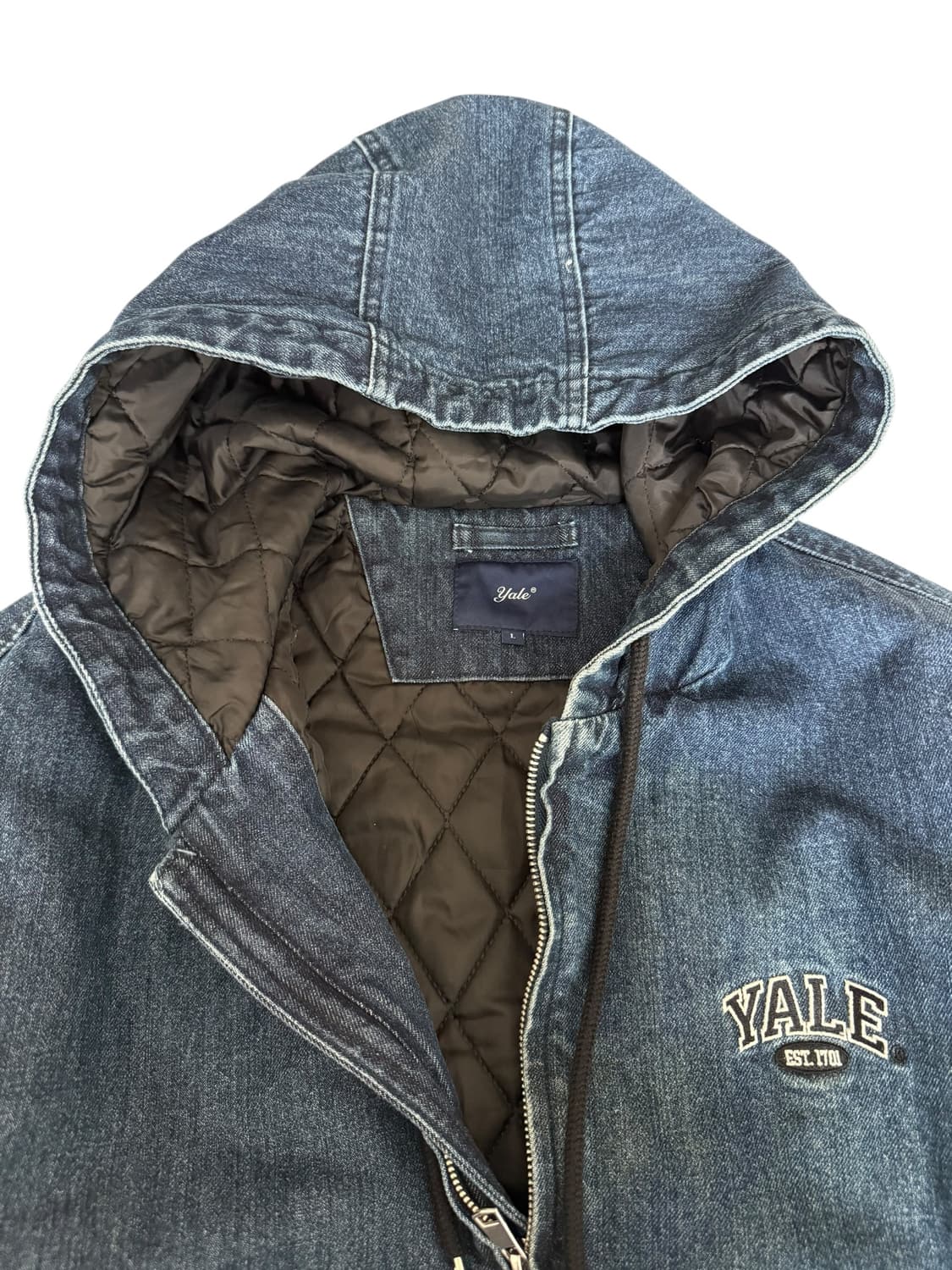 Yale 누빔 데님 후드 자켓 상품이미지7
