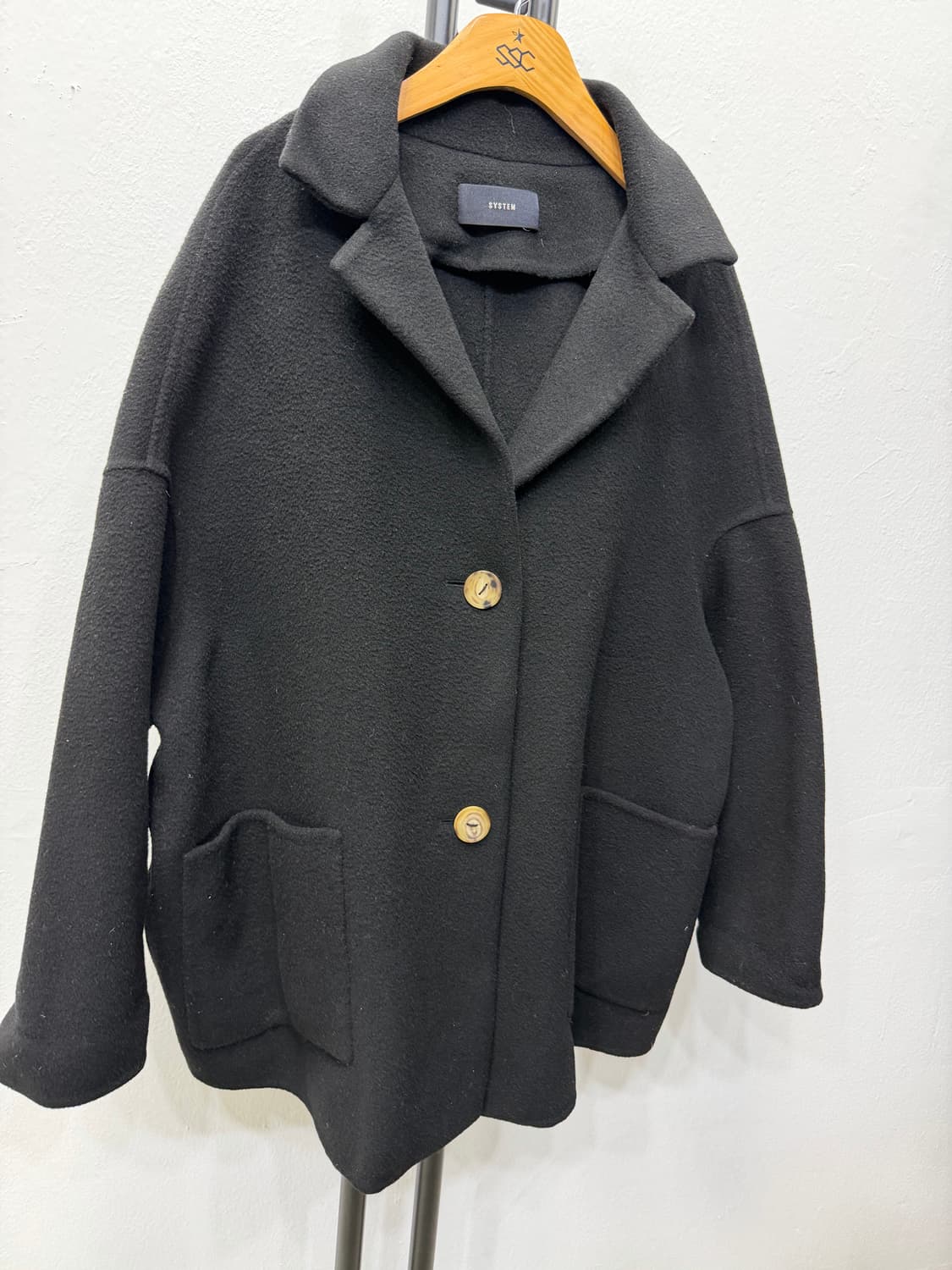 정품) SYSTEM 시스템 한섬 오버사이즈 울 캐시미어 자켓 82 상품이미지2