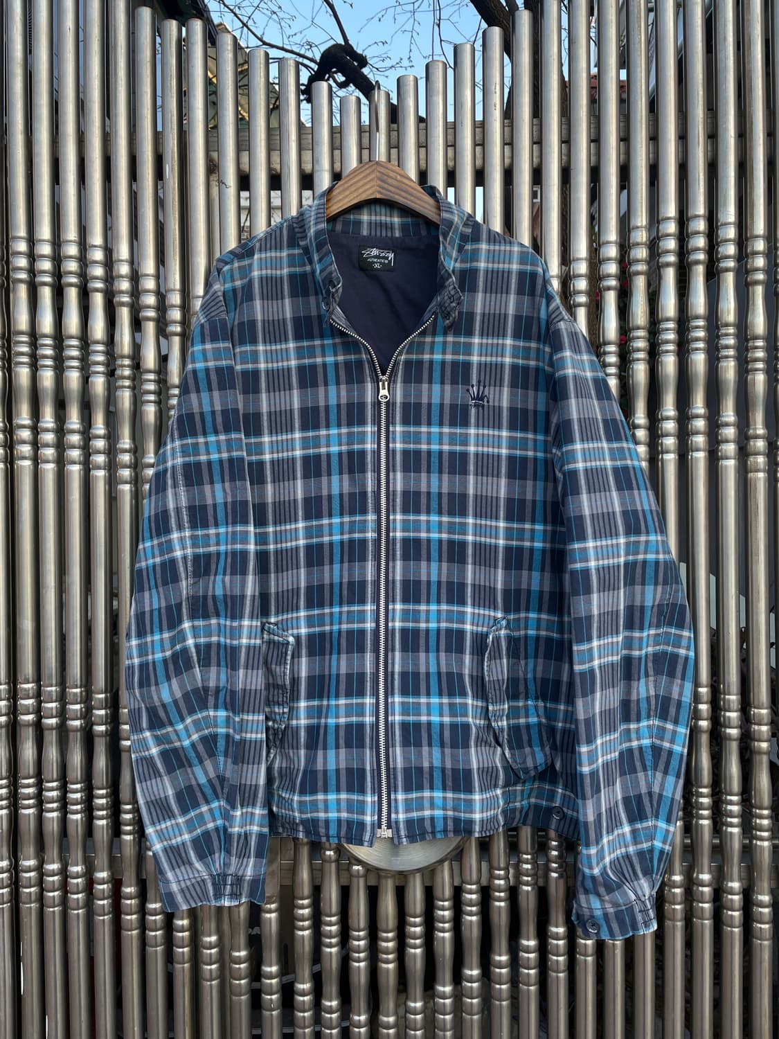 00s Stussy Check Harrington Jacket 상품이미지4