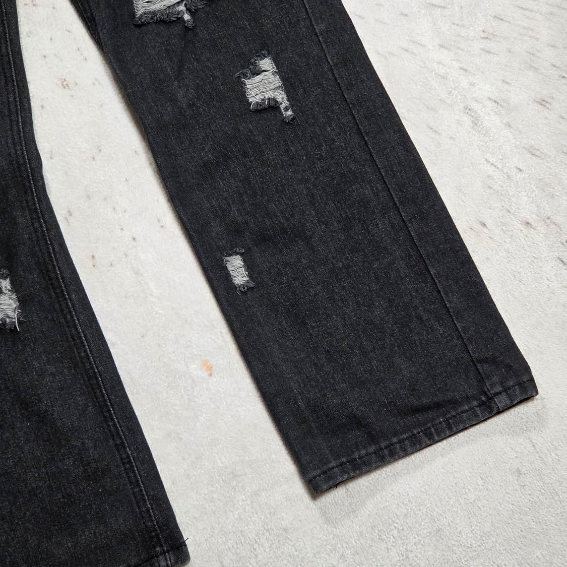 빈티지 Y2K ST 자수 데미지 데님팬츠 상품이미지6