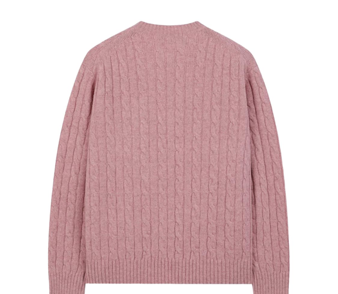 (새상품)브룩스 브라더스 셰틀랜드 케이블 로고 스웨터 핑크(M) 상품이미지4