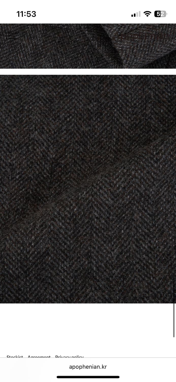 아포페니안 헤링본 울 맥코트 상품이미지2