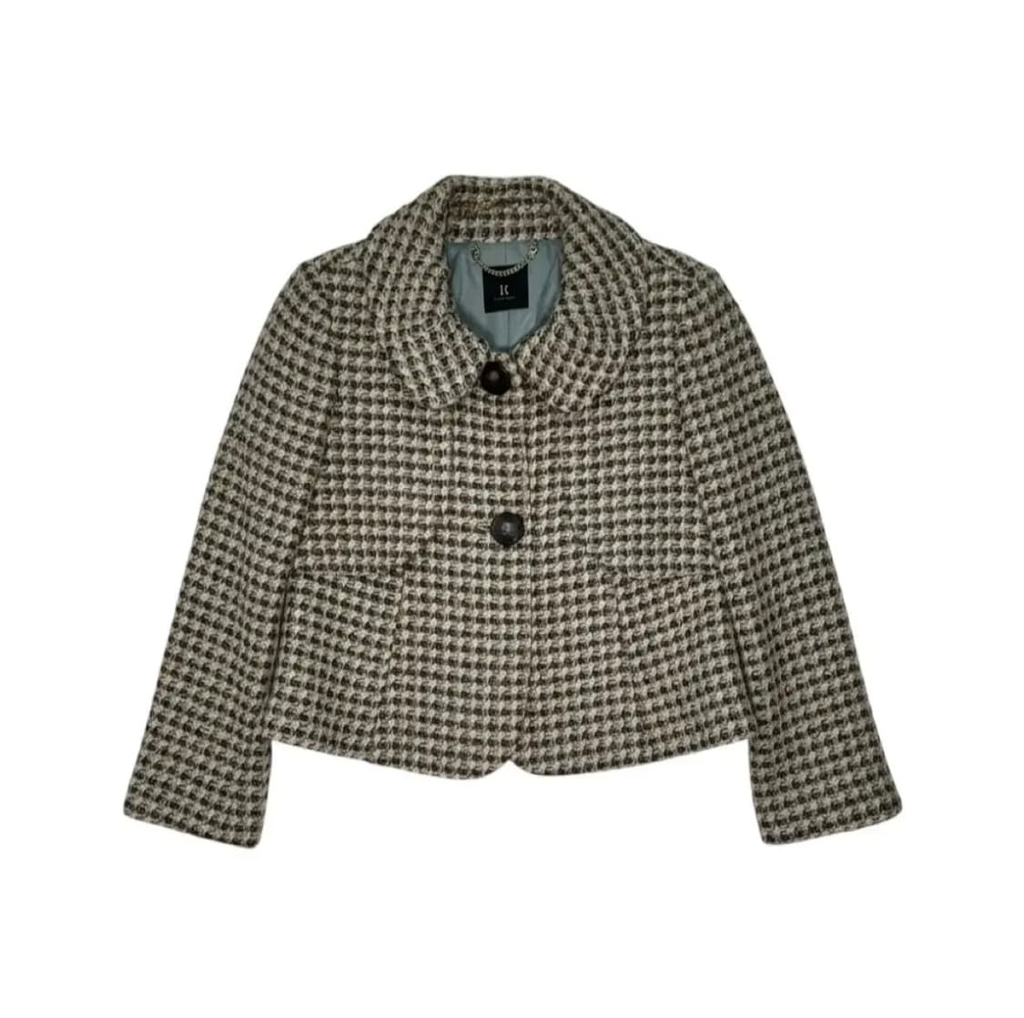 IT MICHAA 잇미샤 체크 트위드 크롭 자켓 OS(클래식)  상품이미지2