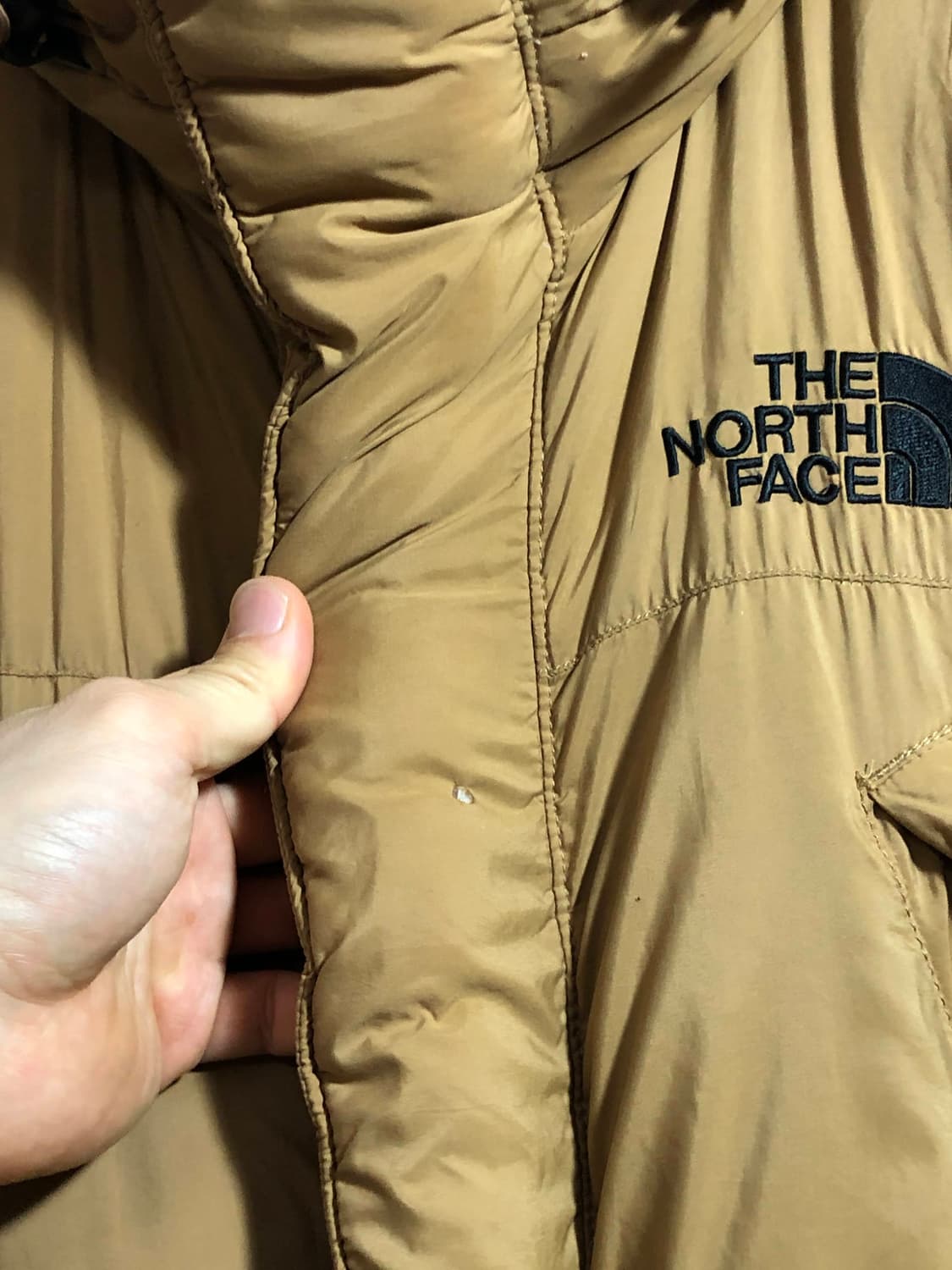 노스페이스 화이트라벨 파이오니아 베이지 구스 다운 패딩 대장급 파카 상품이미지4