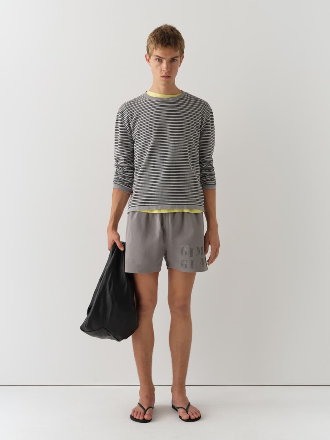 [S,M,L,XL]기마구아스 Pablo 스트라이프 니트/그레이 상품이미지3