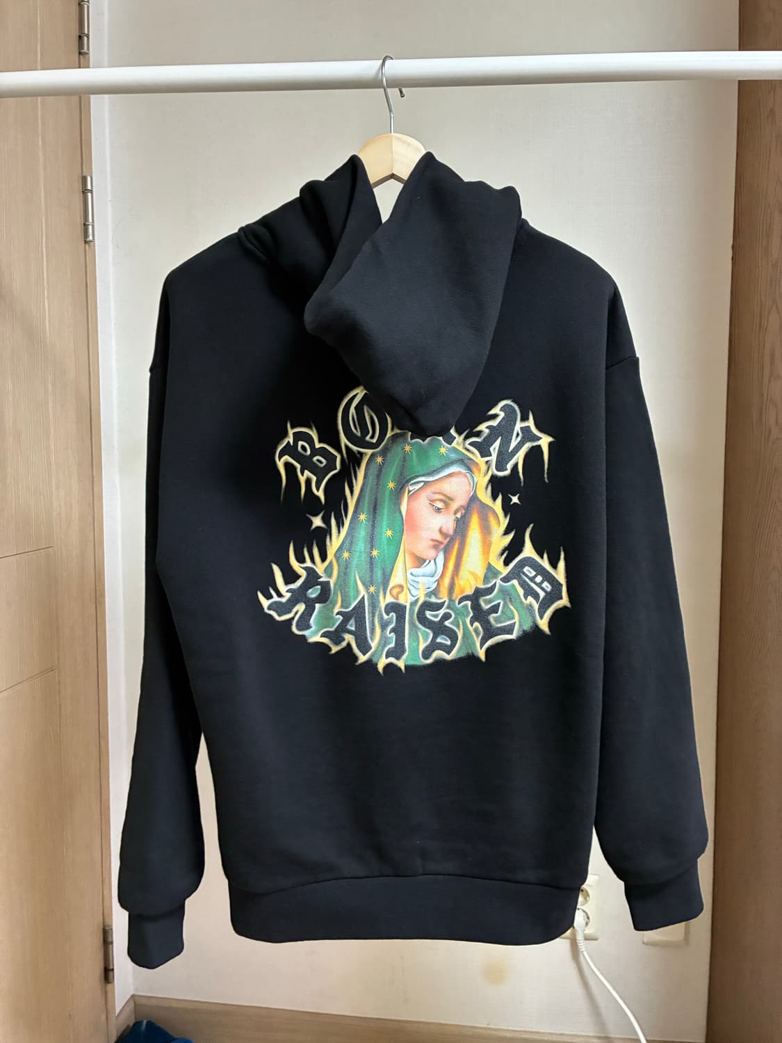 [L]본앤레이즈드 마리아 후드집업 블랙 상품이미지1