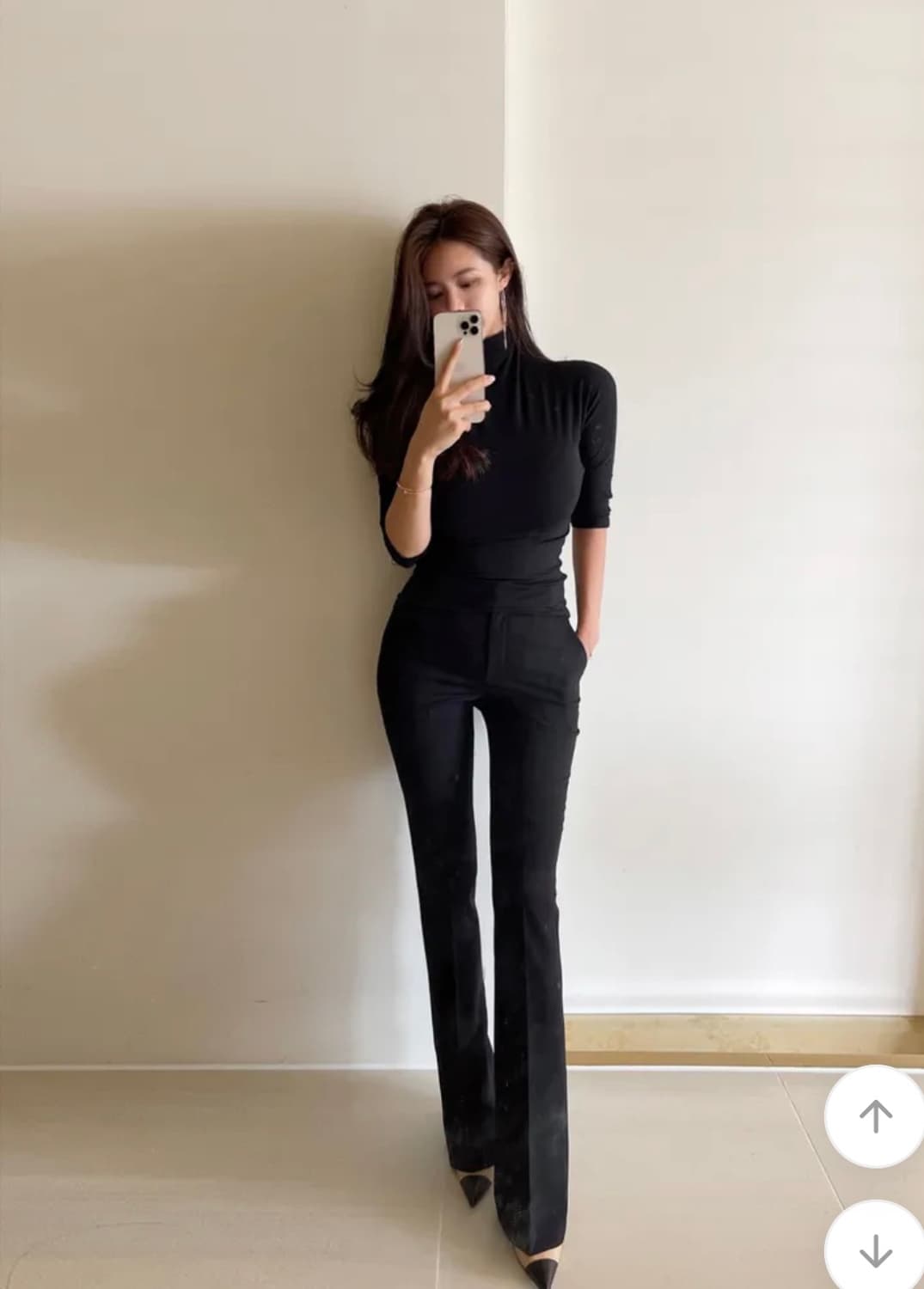 FW 슬림업 롱 세미 부츠컷 슬랙스 (새상품) 상품이미지3