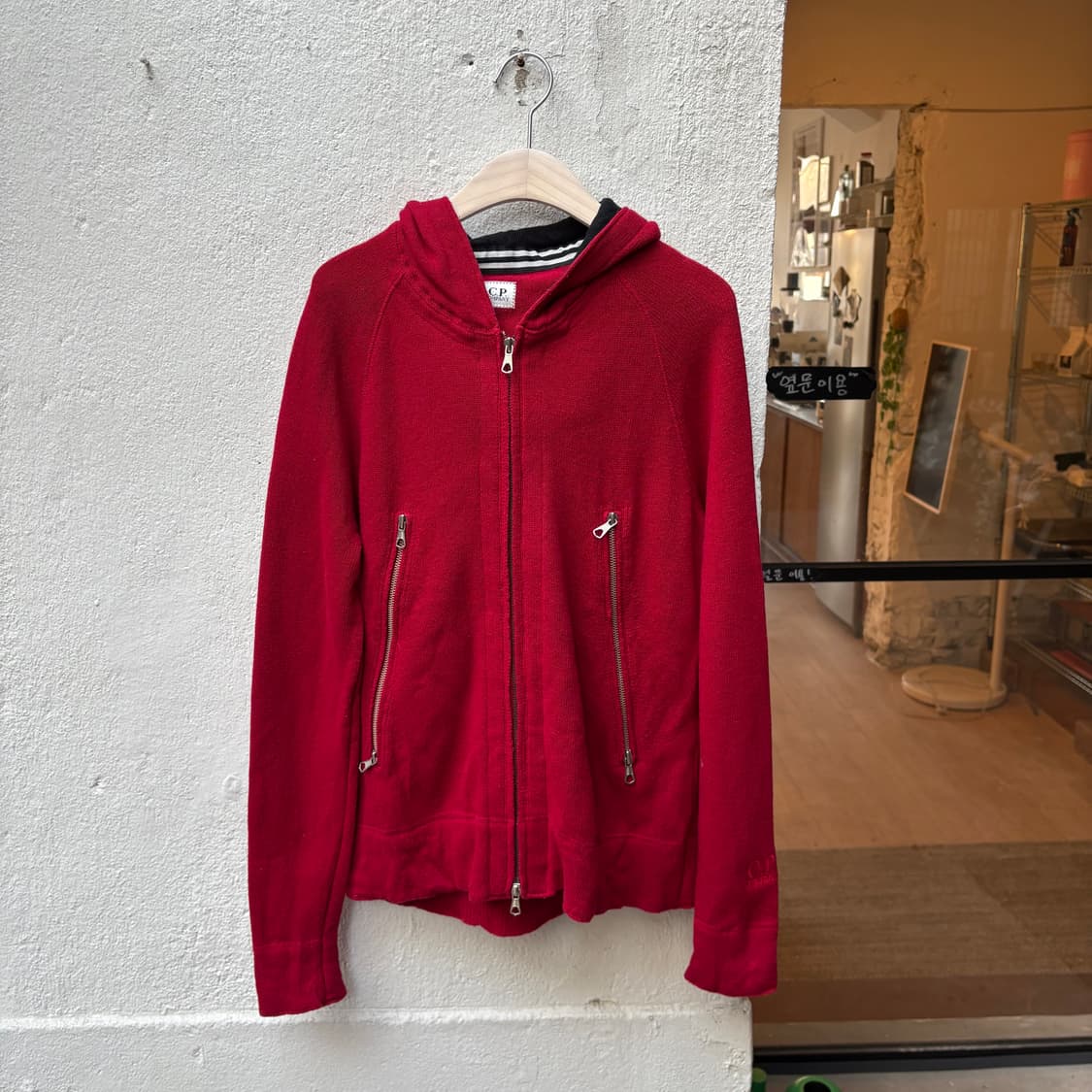 씨피컴퍼니 울 니트 고글 집업 자켓 상품이미지6