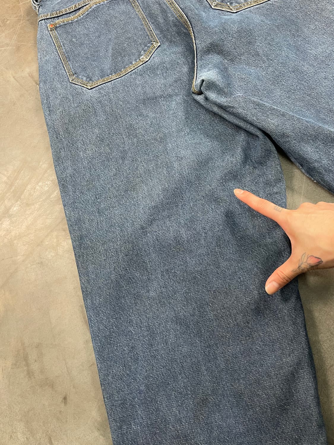 디엠메카 더블니 와이드 데님 팬츠 상품이미지5