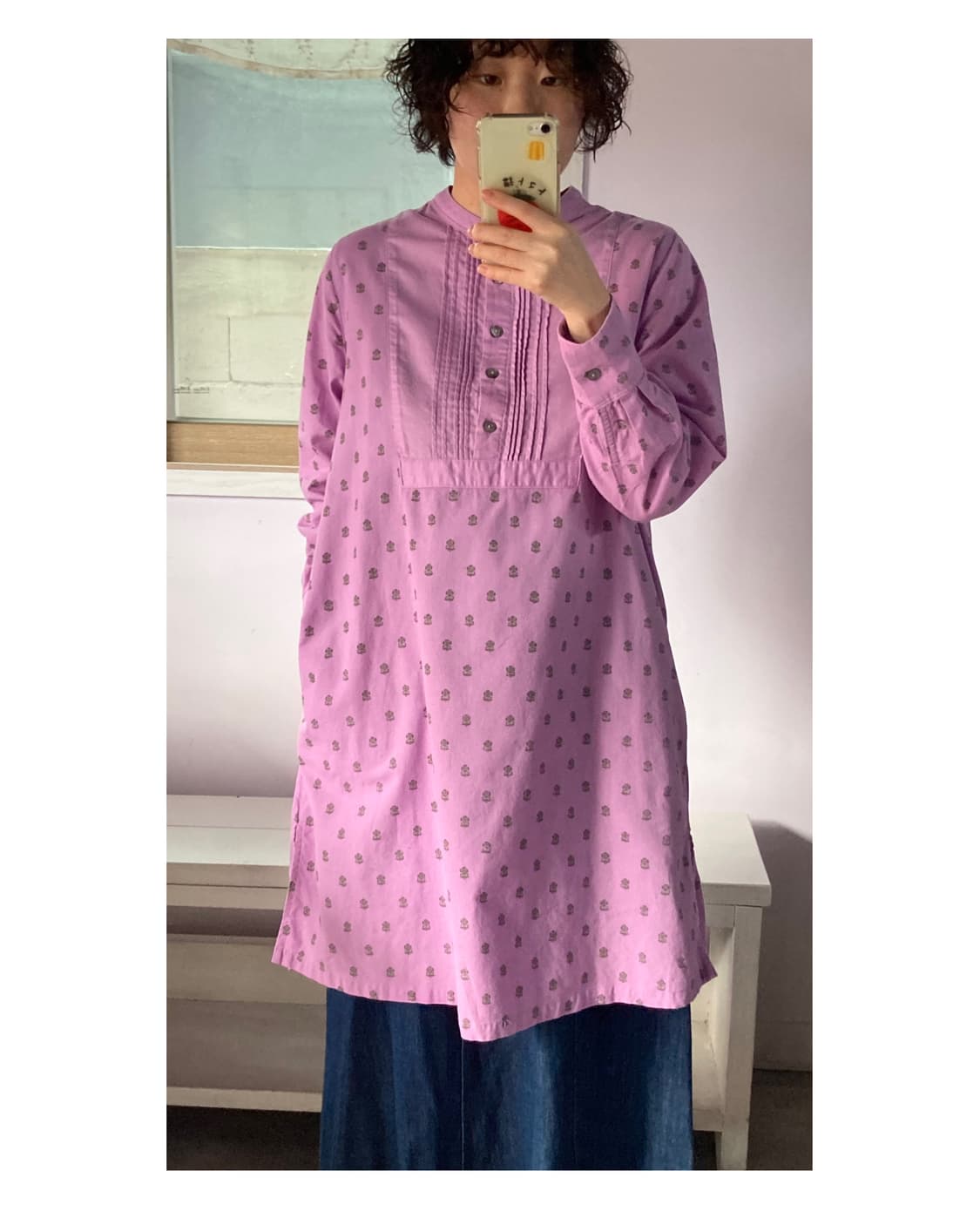 일본빈티지) 라벤더 튜닉 원피스  상품이미지3