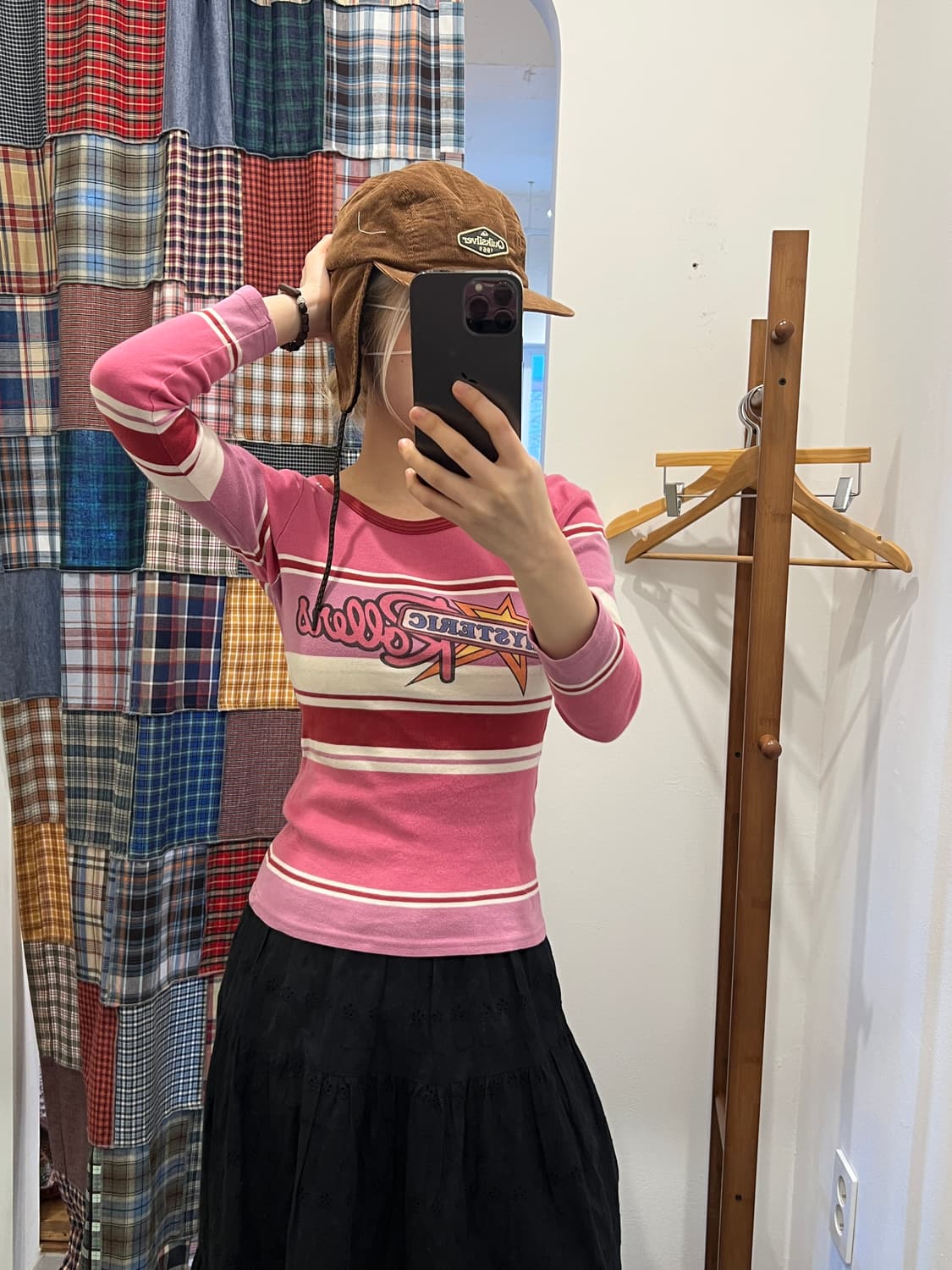 히스테릭글래머 빅로고 핑크 스트라이프 롱슬리브 상품이미지2