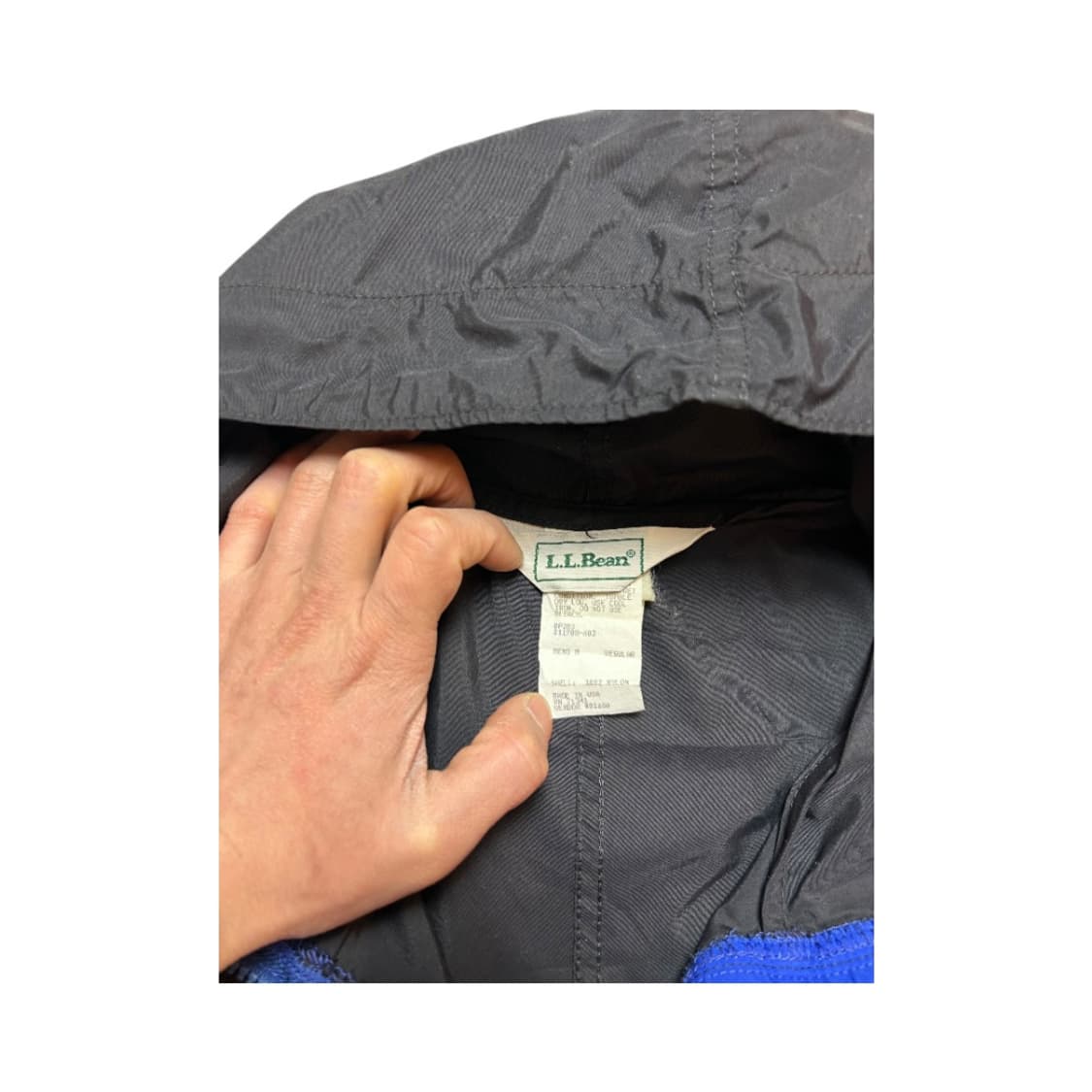 M) 엘엘빈 90s USA 투톤 블록 아웃도어 나일론 후드 자켓 OJ-P 상품이미지4