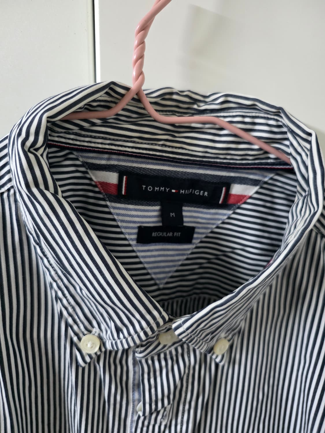타미힐피거 스트라이프 셔츠 레귤러 핏 M 상품이미지3