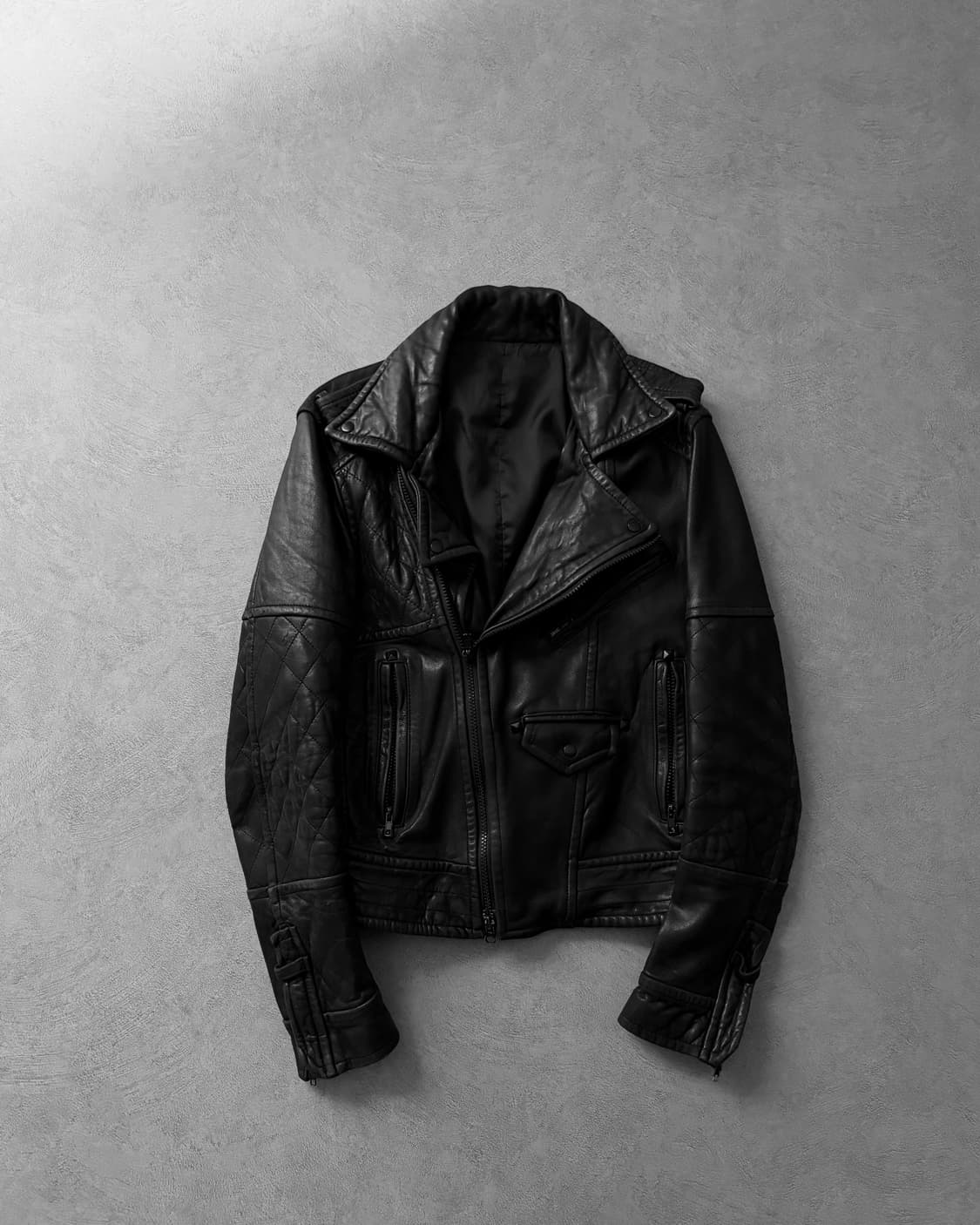 이태리 램스킨 바이커레더자켓 상품이미지1