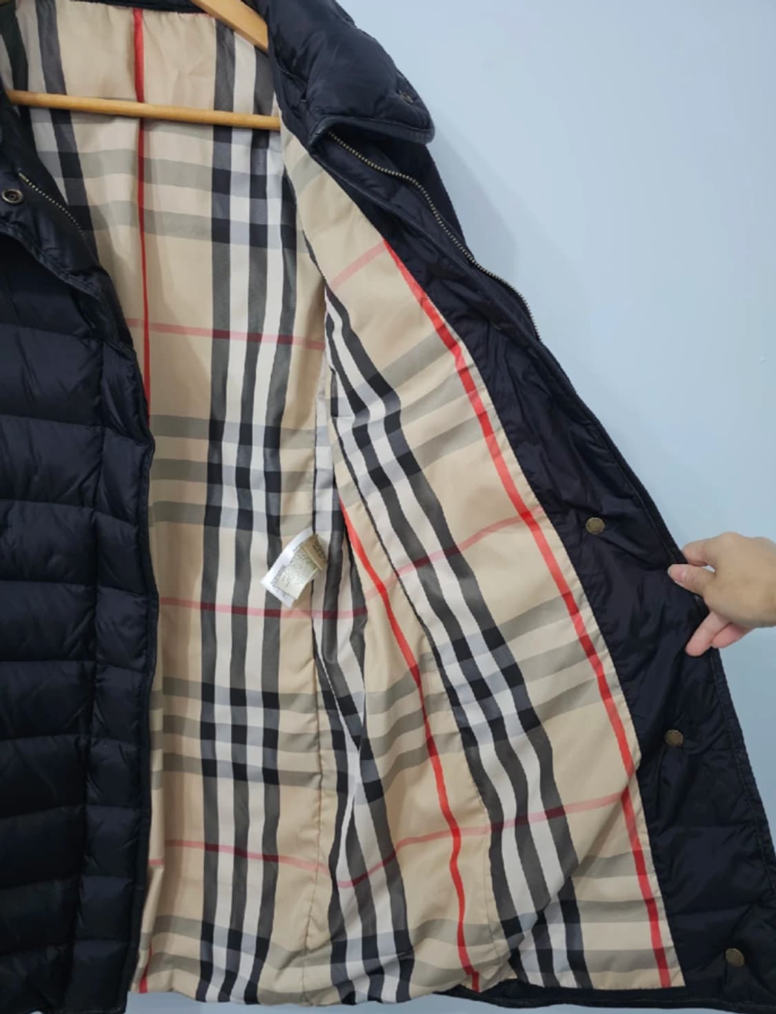 정품 버버리 블랙 벨티드 롱패딩 ~55반 상품이미지2