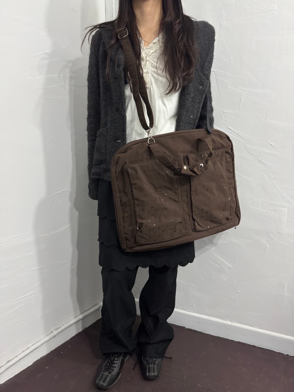mure brown dot big bag 상품이미지8