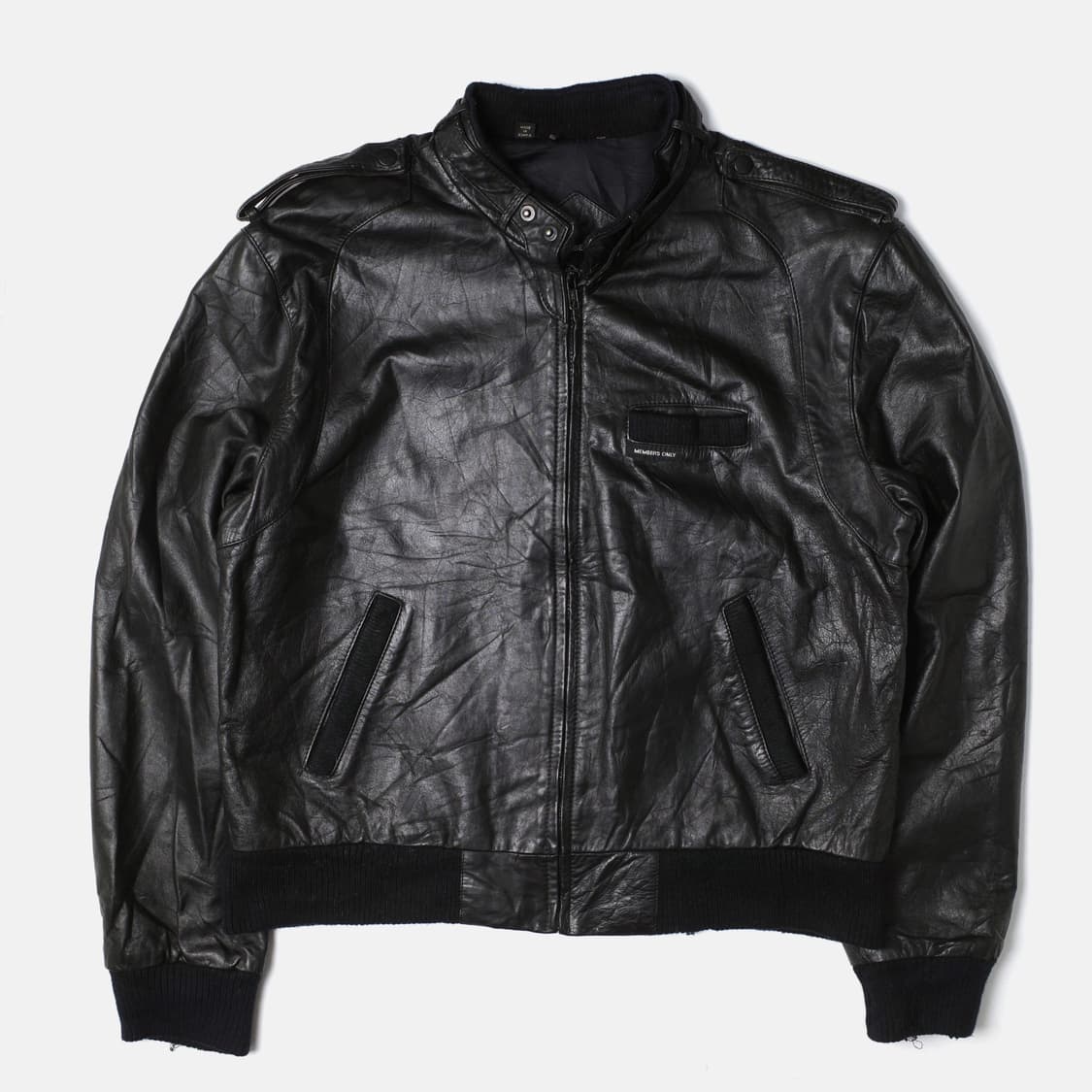 1980's Members Only Leather Racer Jacket 상품이미지1