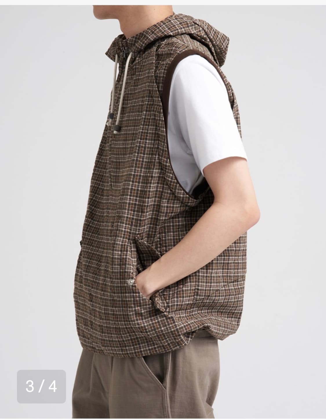 썬러브 투웨이 필드 아노락 자켓 브라운 상품이미지3