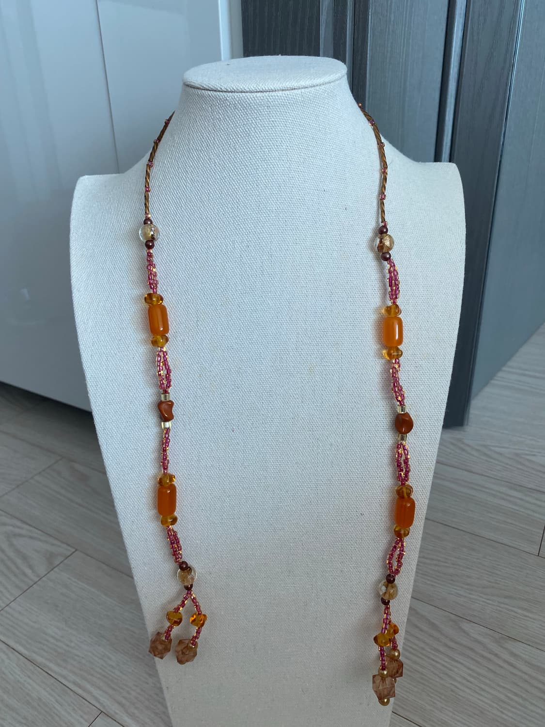 빈티지 롱 비즈 목걸이 상품이미지4