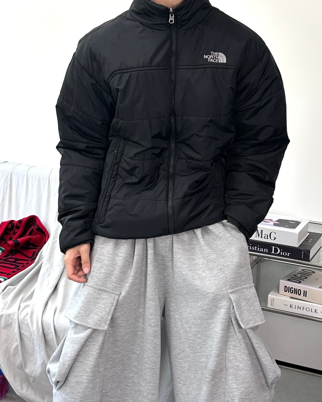 노스페이스 블랙 경량 점퍼 L 상품이미지2