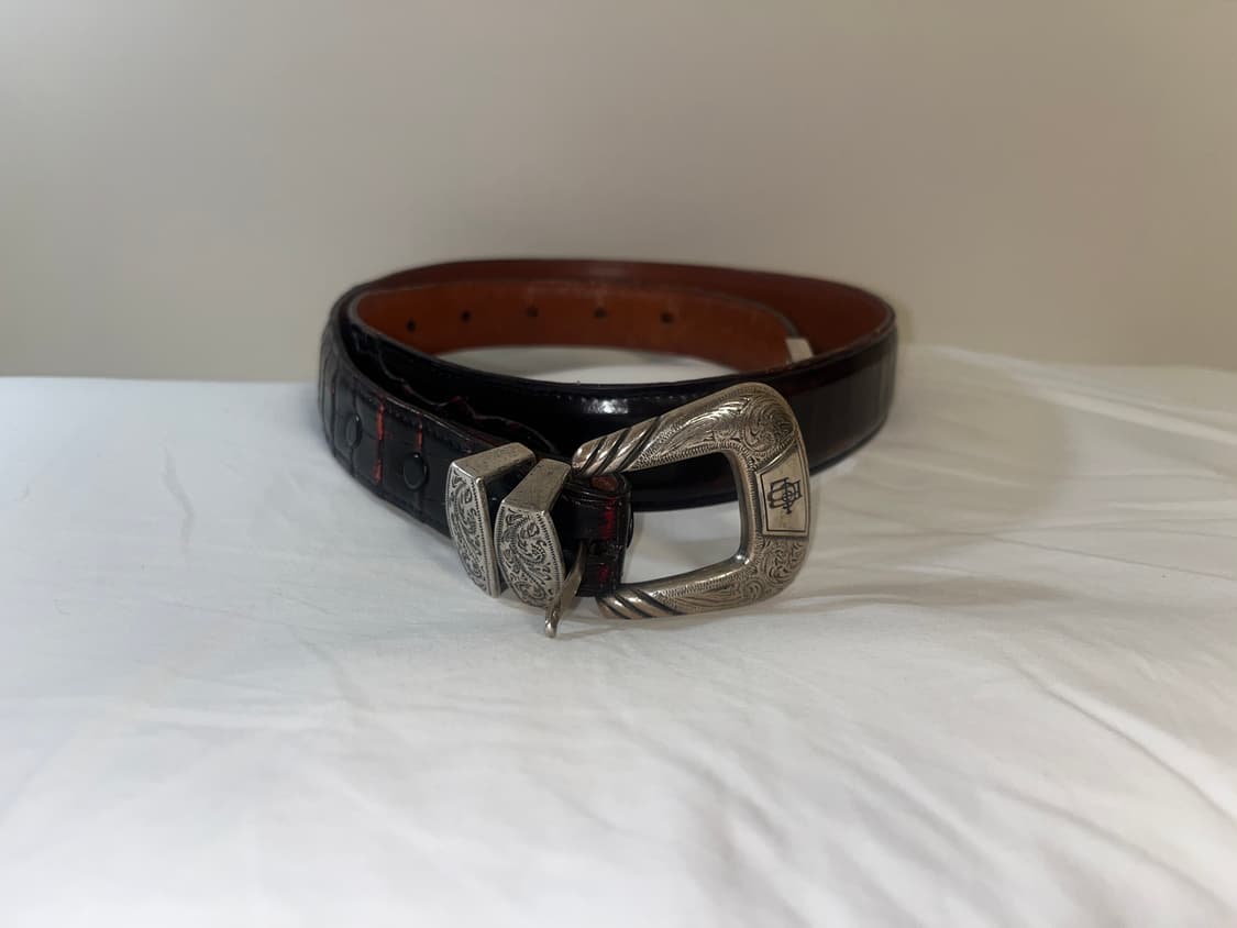 Lucchese Burgundy Belt 상품이미지3