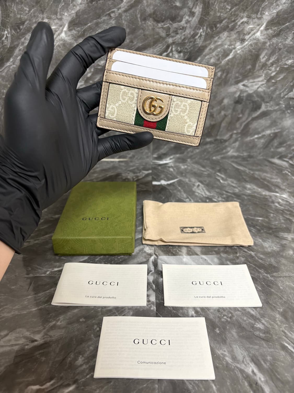 구찌 오피디아 GG 금장로고 카드지갑 상품이미지1