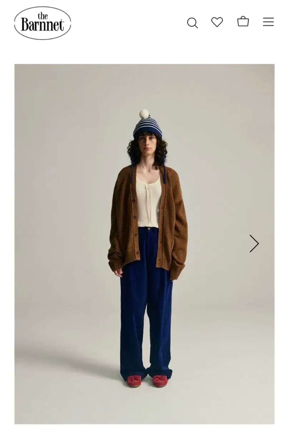 더바넷 카멜 니트 가디건 상품이미지5