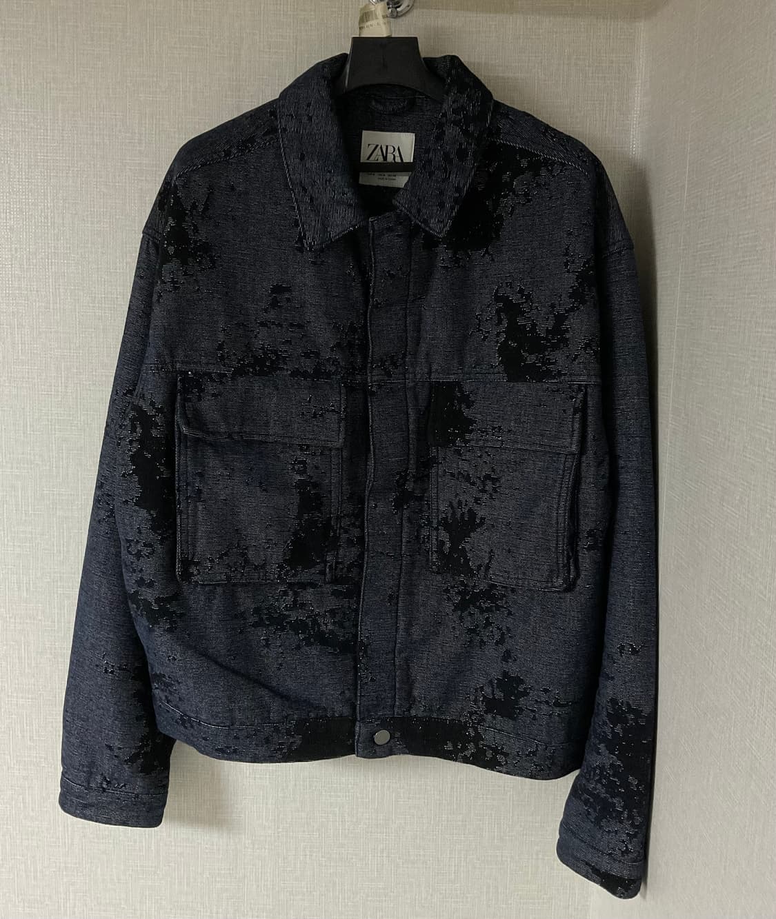 자라 자카드 패턴 데님 자켓 (M) 상품이미지1