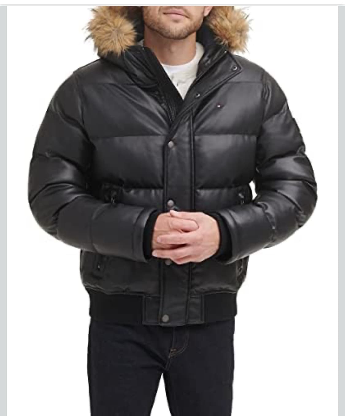 타미힐피거 남성 인조 가죽 패딩 M 상품이미지1