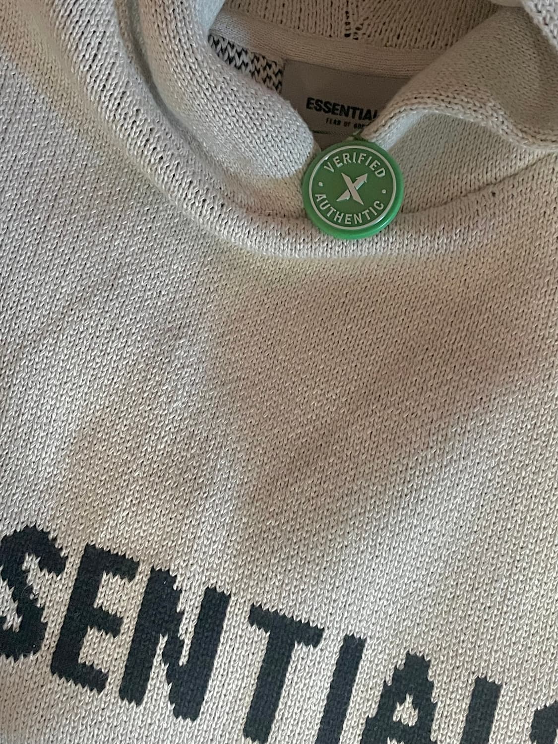 피어오브갓 에센셜 니트 후드 M사이즈 오트밀 새상품 상품이미지2