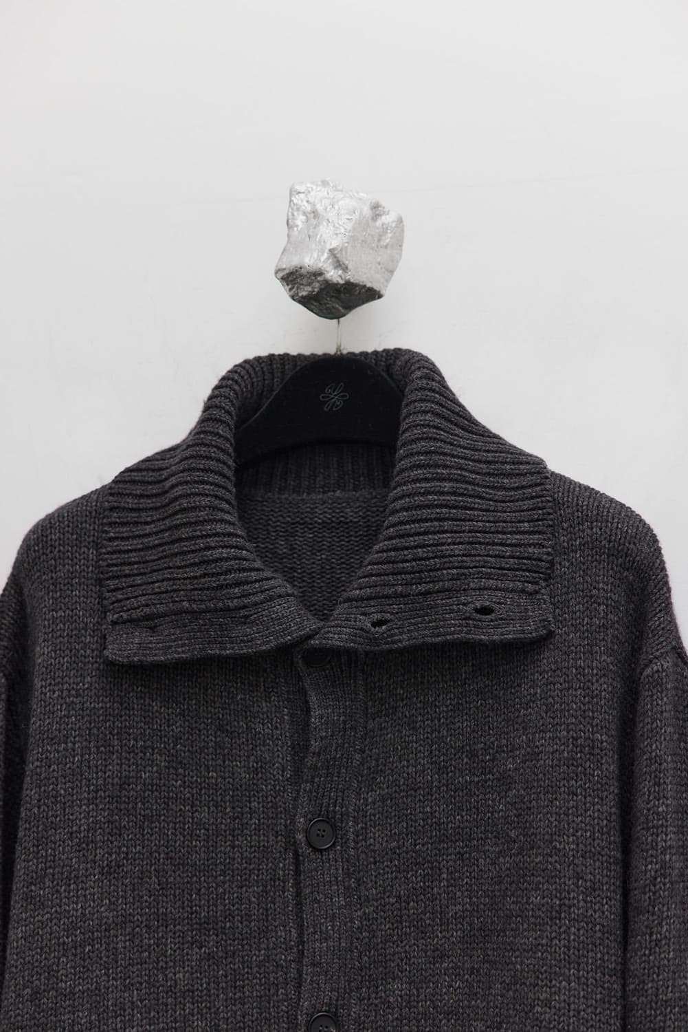 [L]유스 헤비웨이트 니트 가디건 차콜 youth 상품이미지3