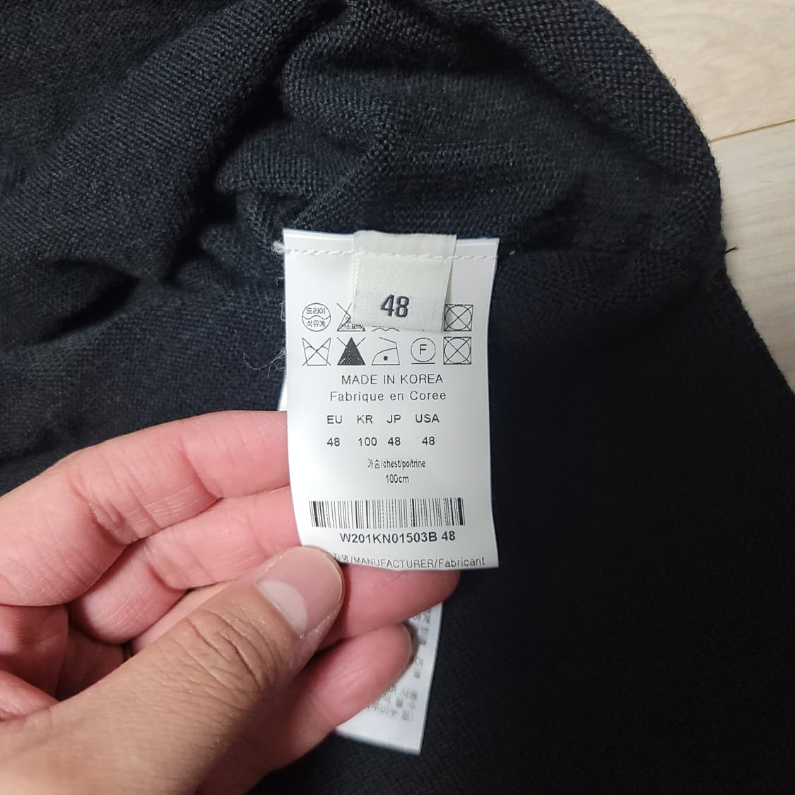 우영미 20ss 백로고 니트 블랙 상품이미지5