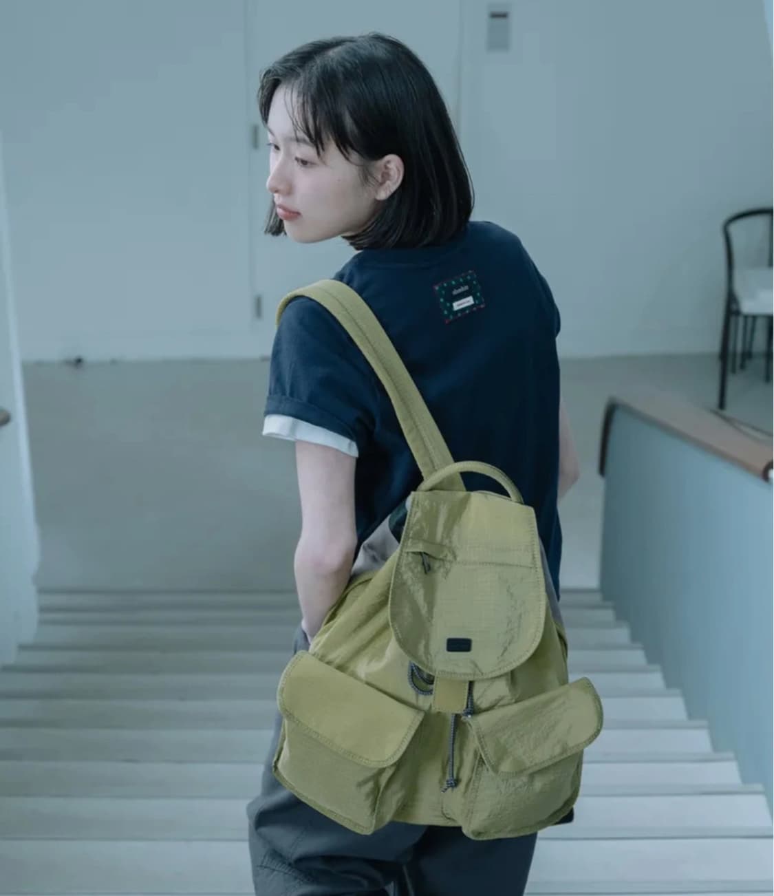 오헤시오 TWO POCKET BACKPACK KHAKI 상품이미지2