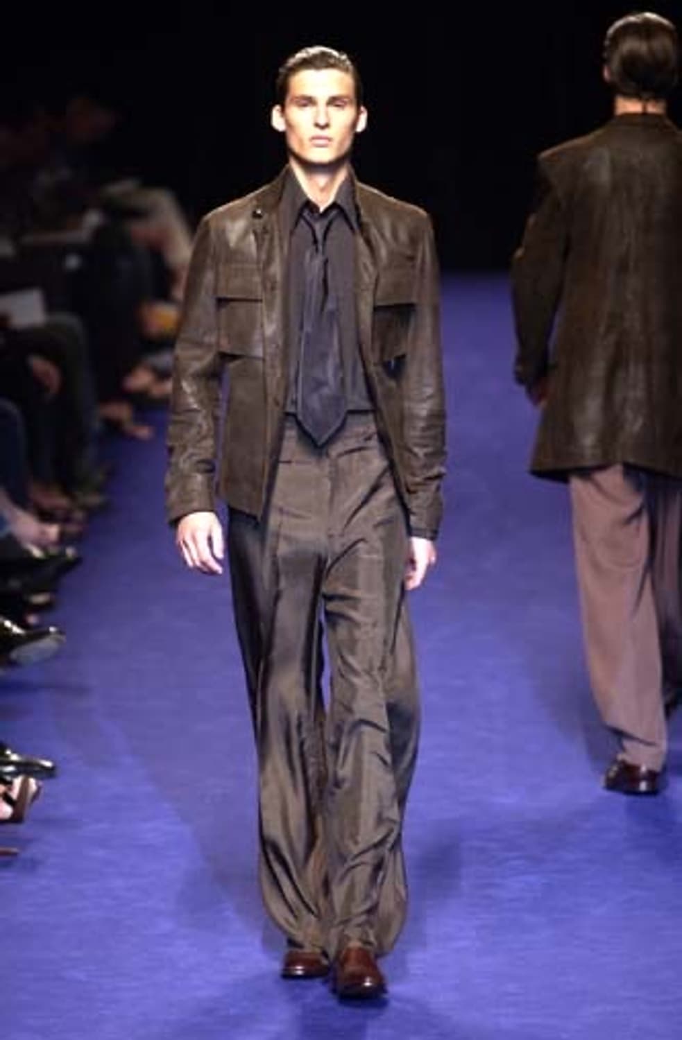이브생로랑 by tom ford 02ss 레더 필드 자켓 상품이미지1