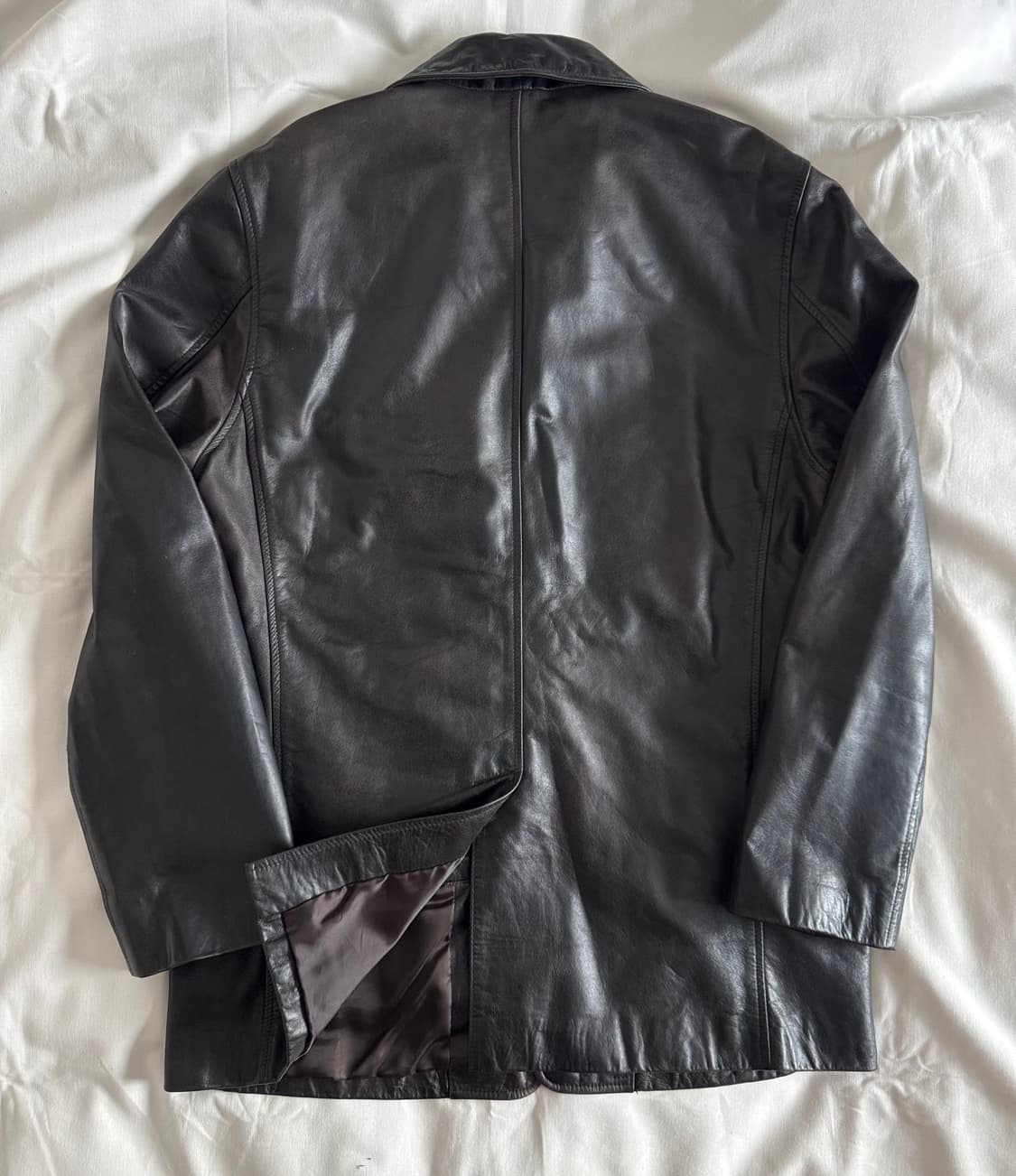[L] 올드갭 싱글 레더 하프 자켓 상품이미지7