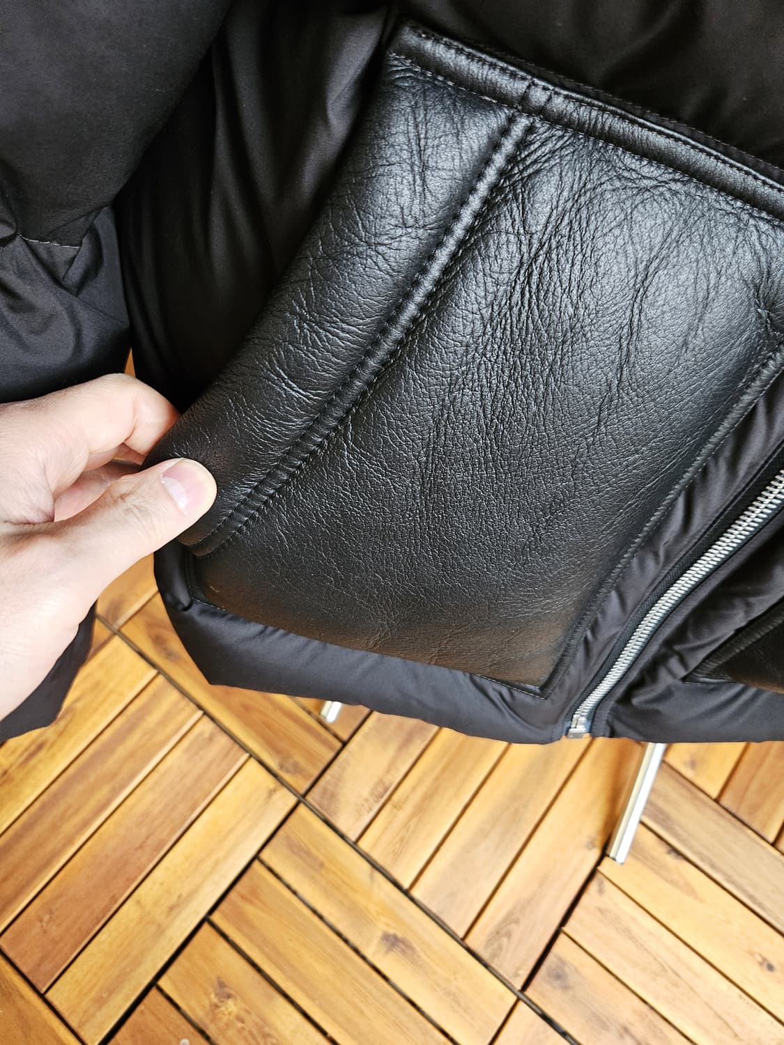 타임옴므 무스탕 포켓 다운 상품이미지3