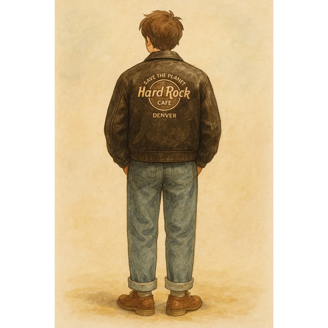 [103] 90s~ 하드락카페 DENVER 레더자켓  상품이미지10