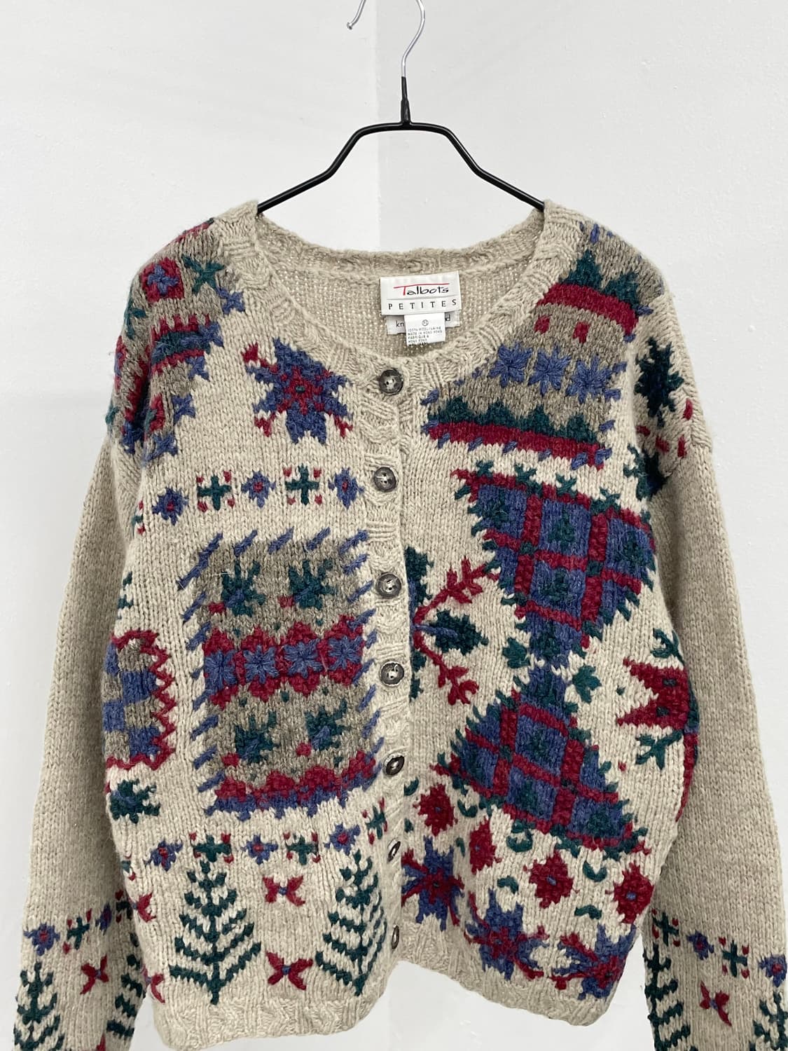 일러스트 자수 버튼 가디건 상품이미지7