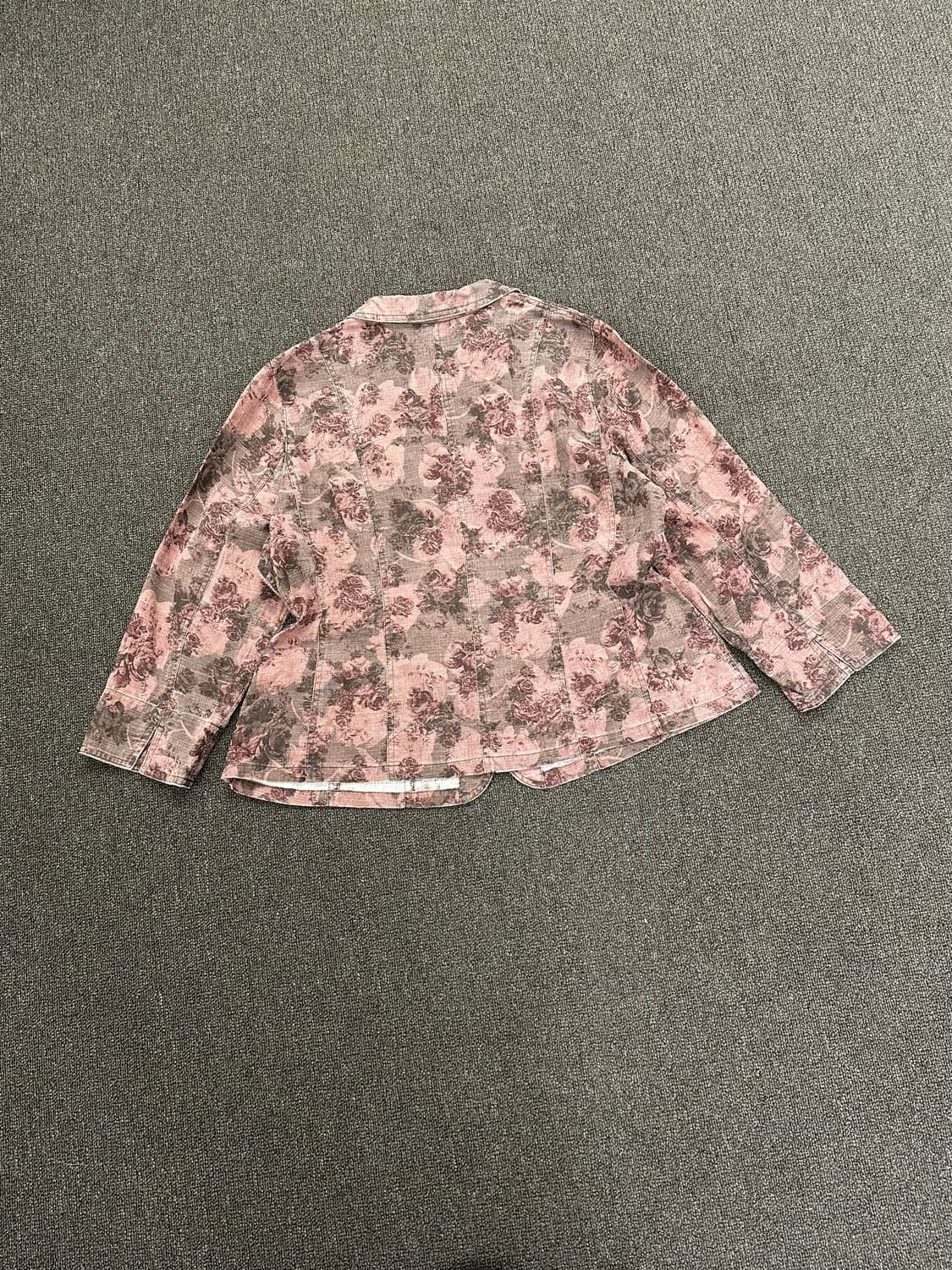 XL)Japanese vintage 여성 플라워 패턴 자켓 상품이미지4