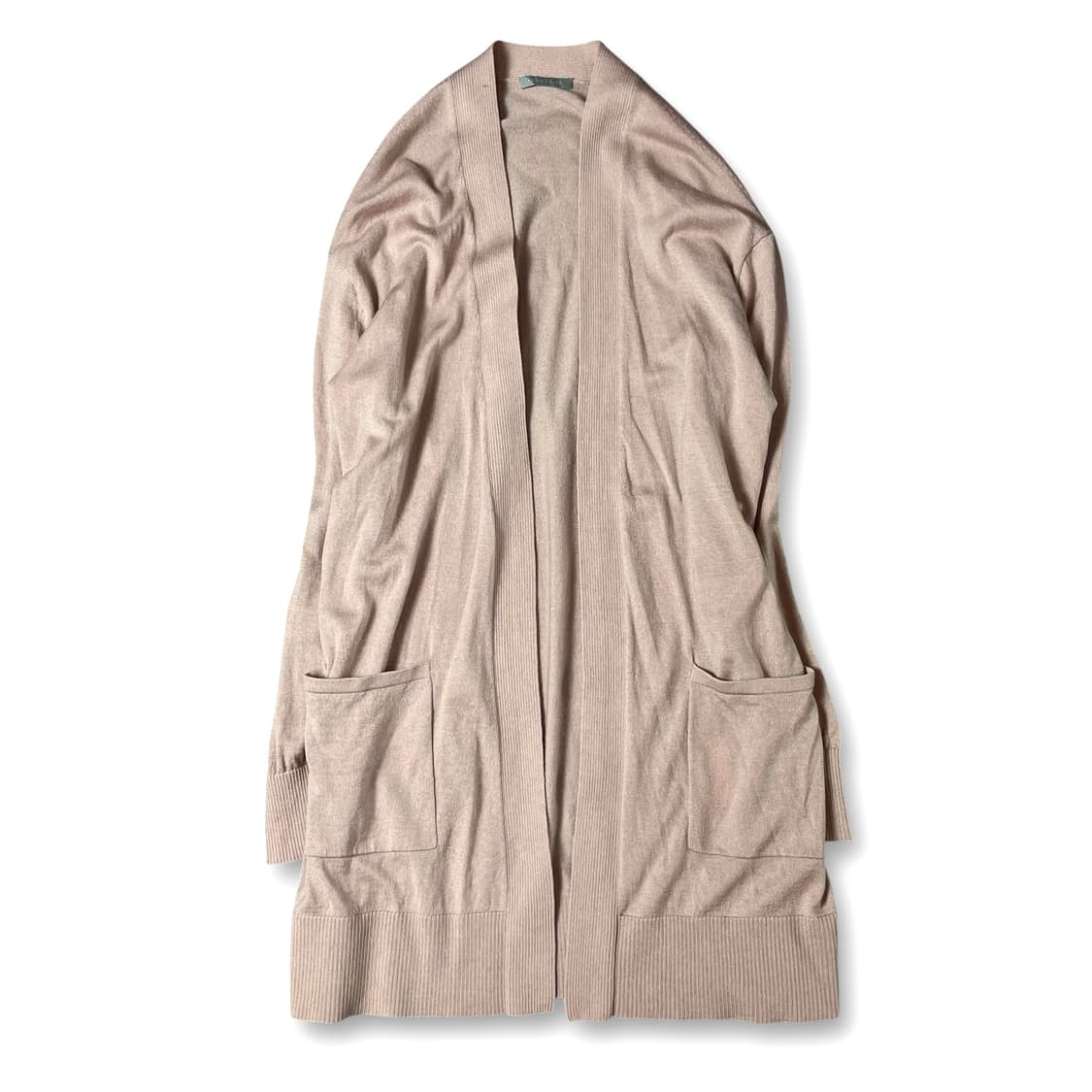 띠어리 연핑크 투포켓 니트 긴팔 가디건 상품이미지1