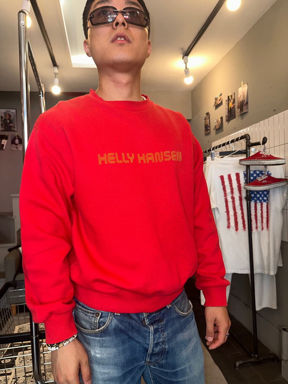 Helly Hansen logo detail red sweatshirt  상품이미지2