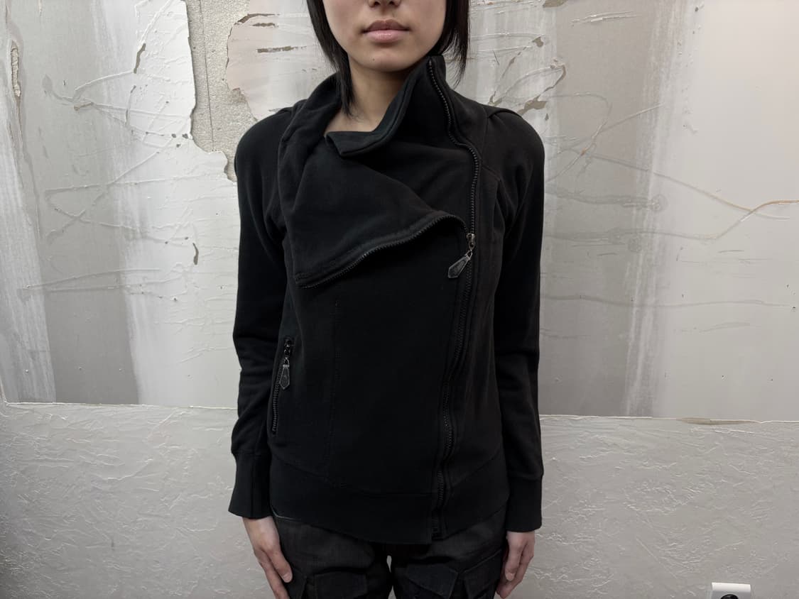 black oblique zip-up 상품이미지3