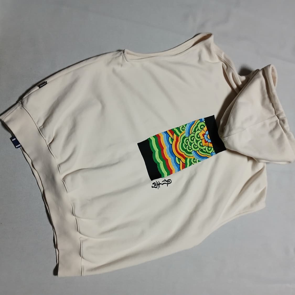 로맨틱크라운 단청 후드 조끼 오버핏 레이어드 상품이미지3