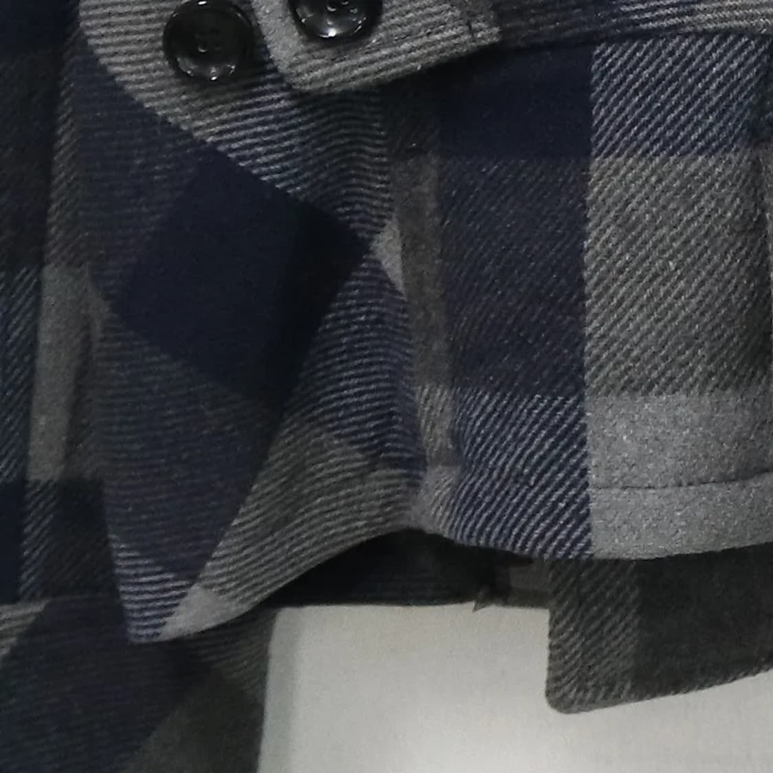 애즈논애즈 체크 더블 숏 울혼방 코트 59694 상품이미지5